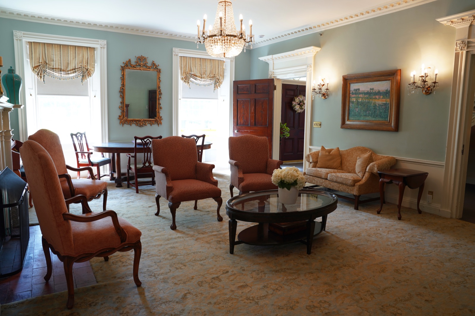 Comfortable living area at John Bertram House of Salem