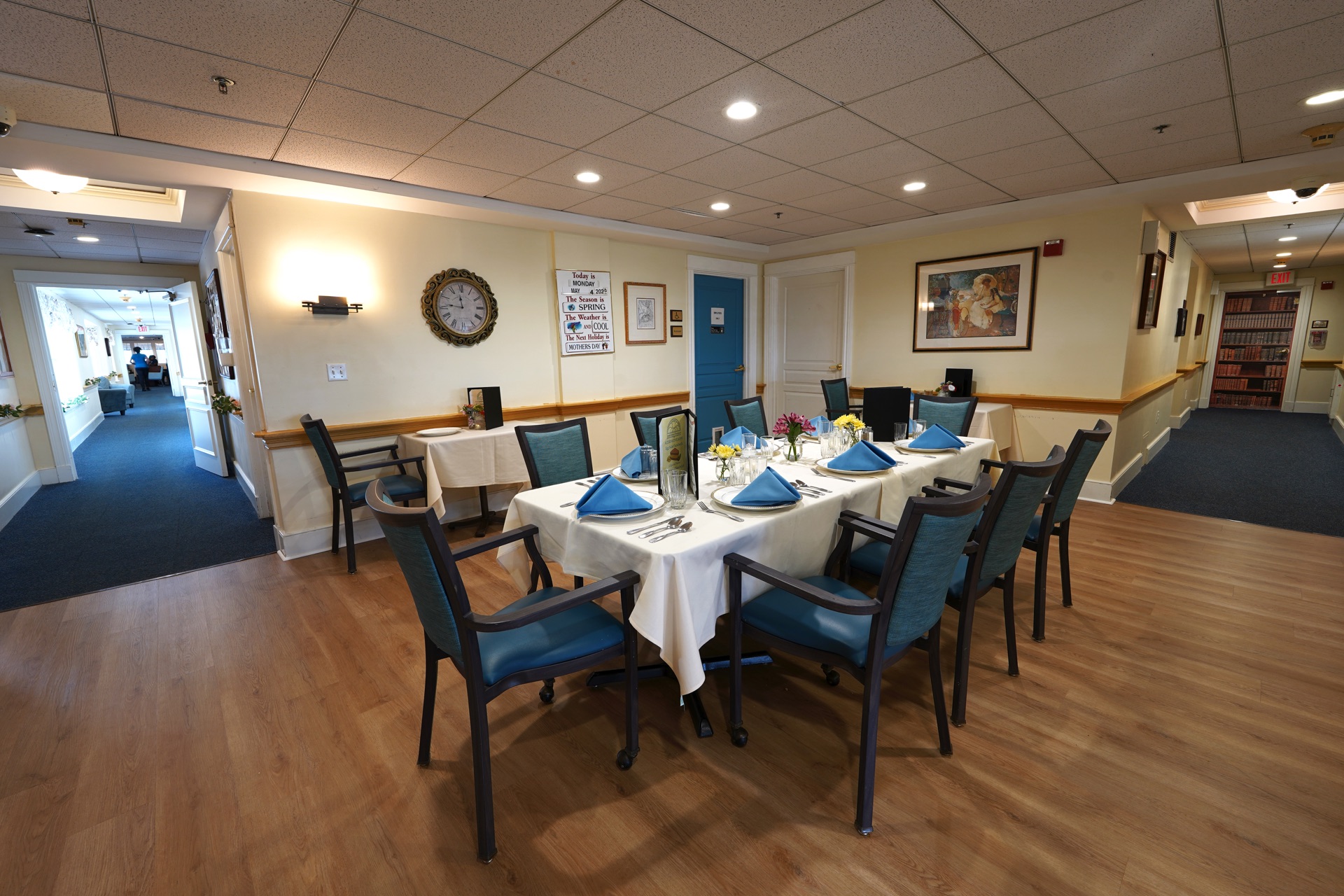 Memory care dining room at John Bertram House of Swampscott