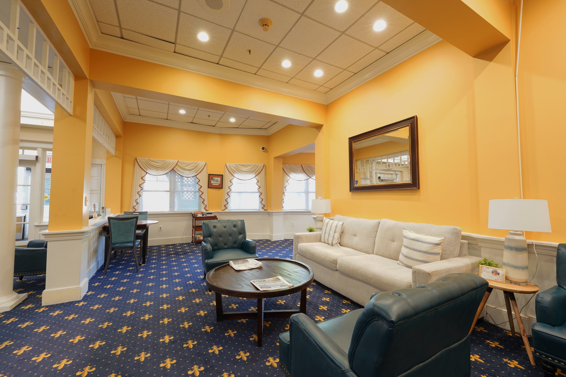 First-floor lobby at John Bertram House of Swampscott